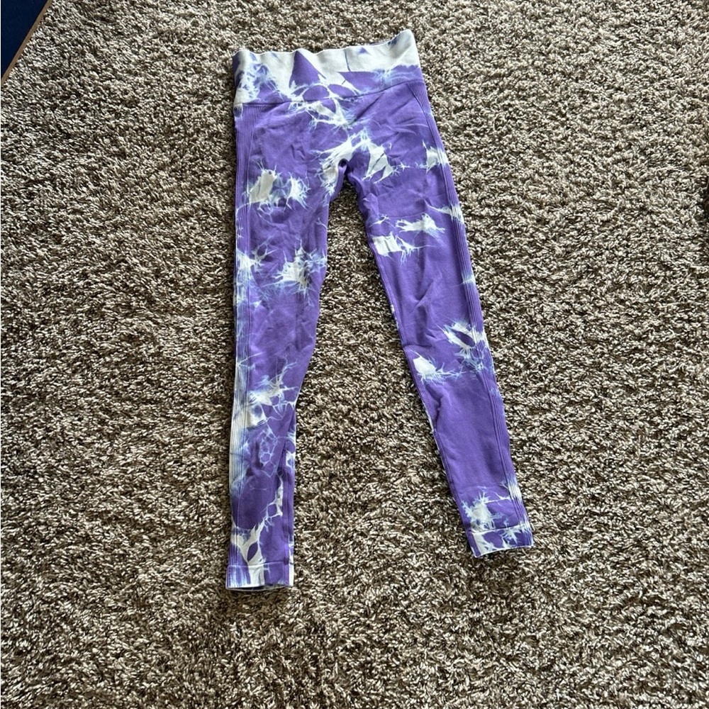 Purple Tie-Dye Leggings